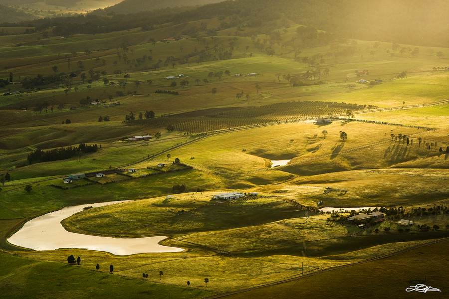 Hunter Valley, New South Wales at sunrise 